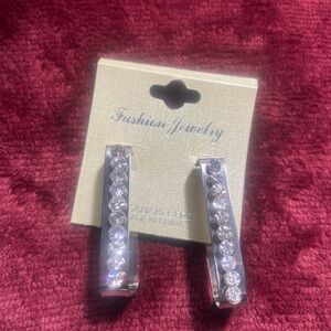 Elegant Silver Crystal Earrings